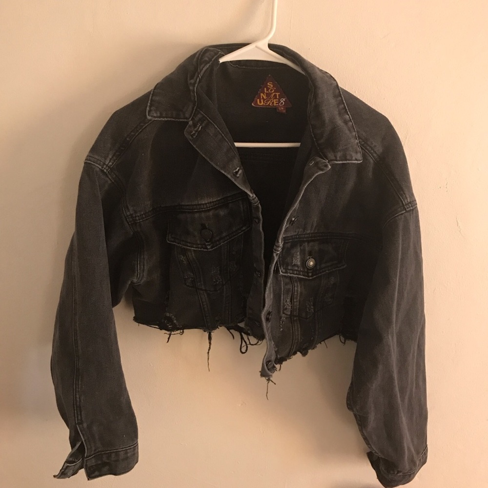 Vintage Copped black jean jacket